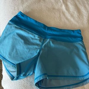 Baby blue Lululemon running shorts